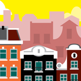 Amsterdam travel poster