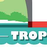 Tropical Cruise Line travel poster